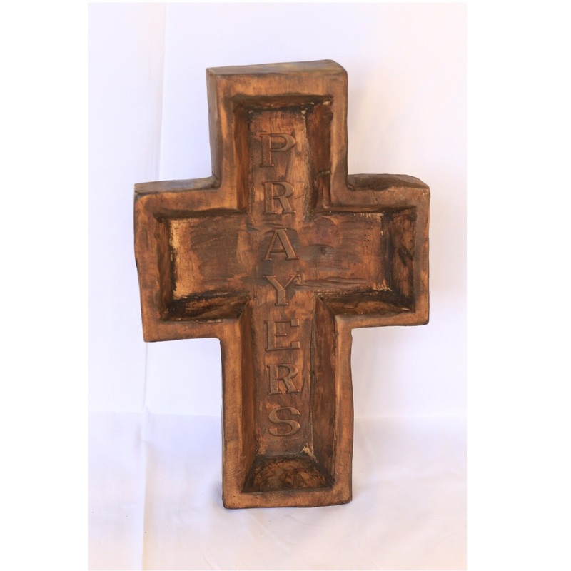 Large Wood Cross Engraved