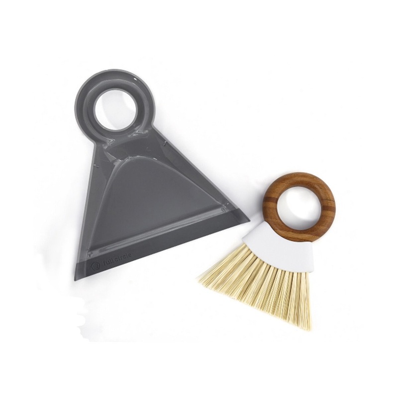 Mini Broom and Dustpan Set- Gray