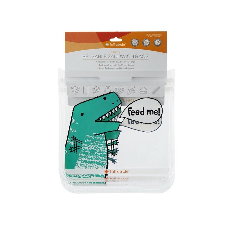 Reusable Sandwich Bags - Dinosaur - Set of 2