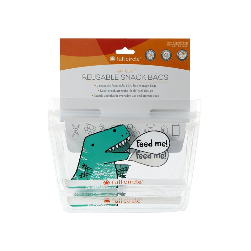 Reusable Snack Bags - Dinosaur - Set of 2