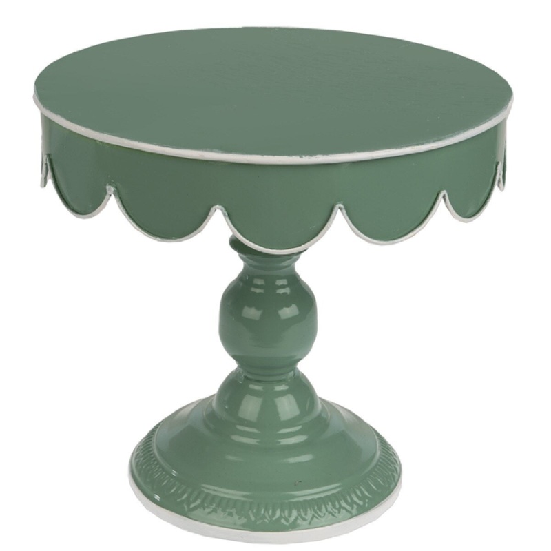 White & Sage Large Pedestal Stand