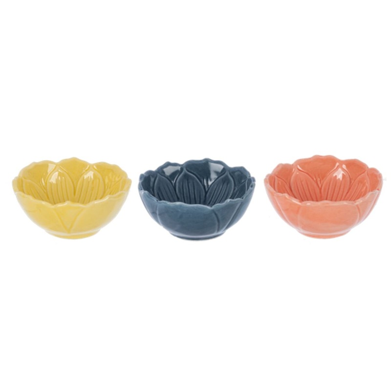 Embossed Flower Trinket Dish Set