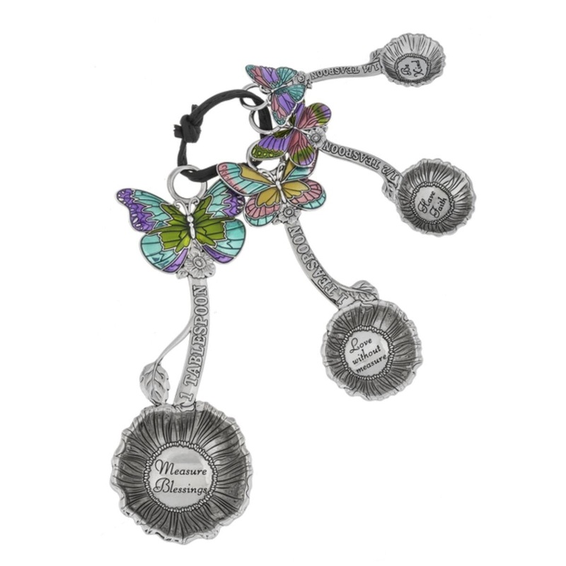 Measuring Spoons w/Color - Butterflies
