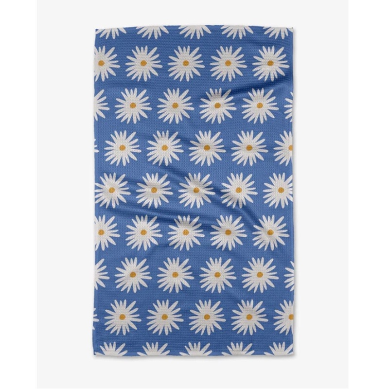 Blue Daisies Tea Towel