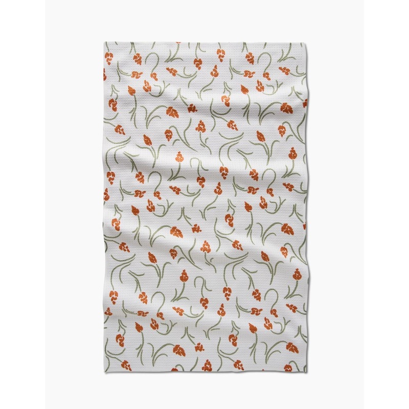 Crayon Floral Tea Towel