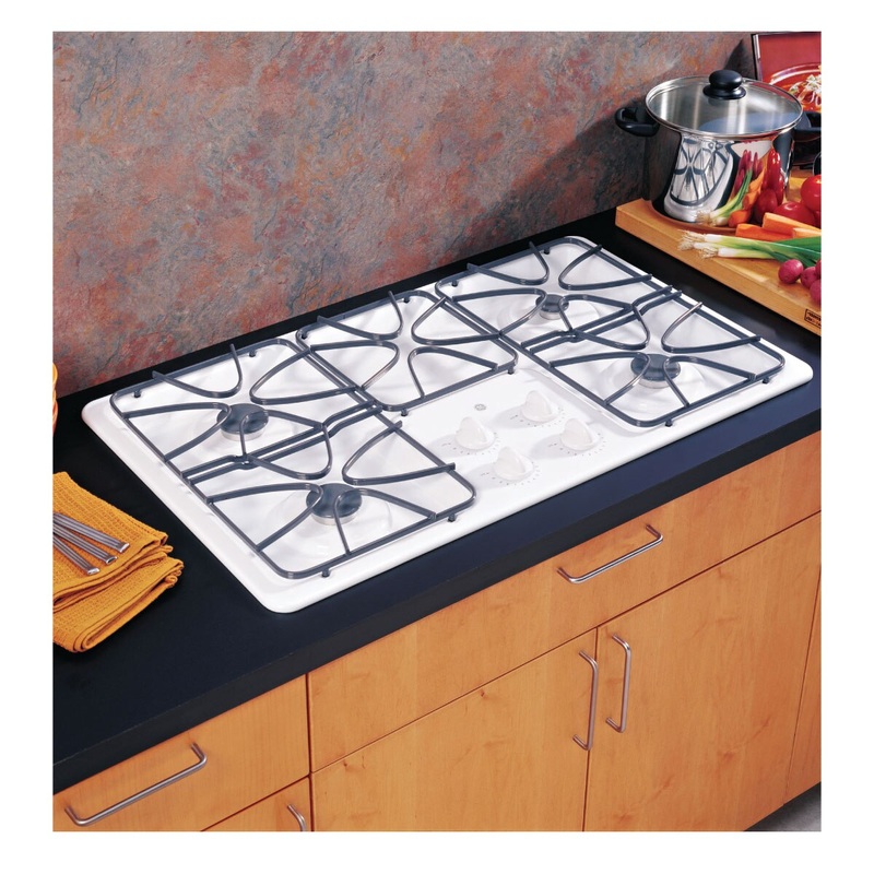 GE JGP628WEKWW 36" White Gas Cooktop