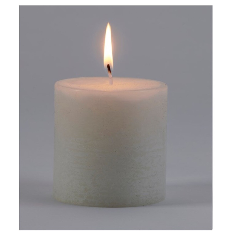 3x3 White Paraffin Wax Candle(dis)