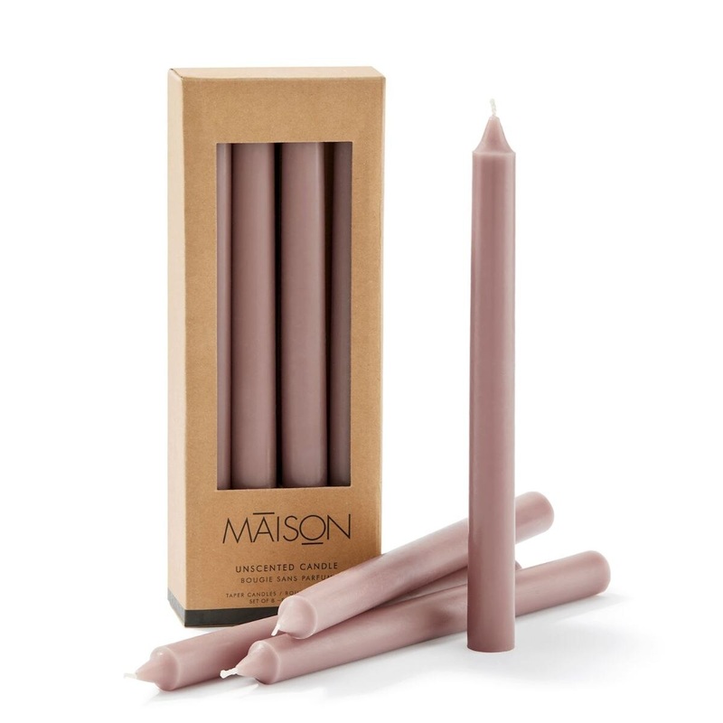Unscented Smooth Taper Candles Set- Camel(dis)