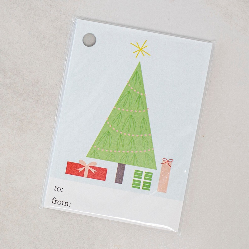 Christmas Tree w/ Presents Gift Tags - 8 Count