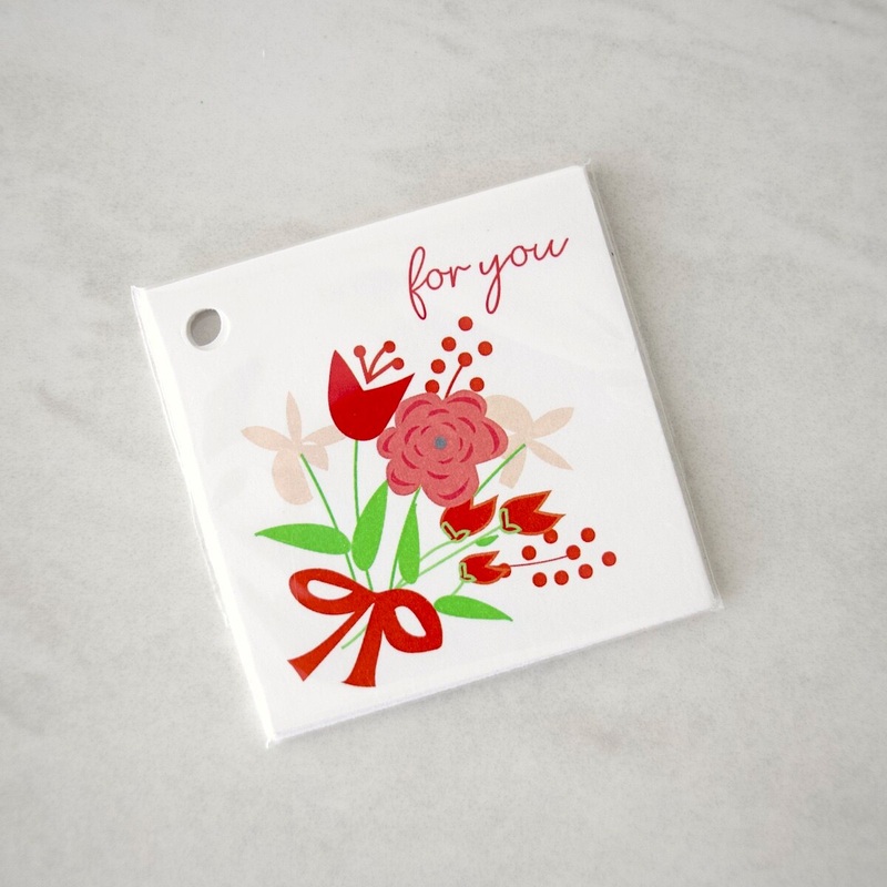 For You Flower Bouquet Gift Tags - 8 Count