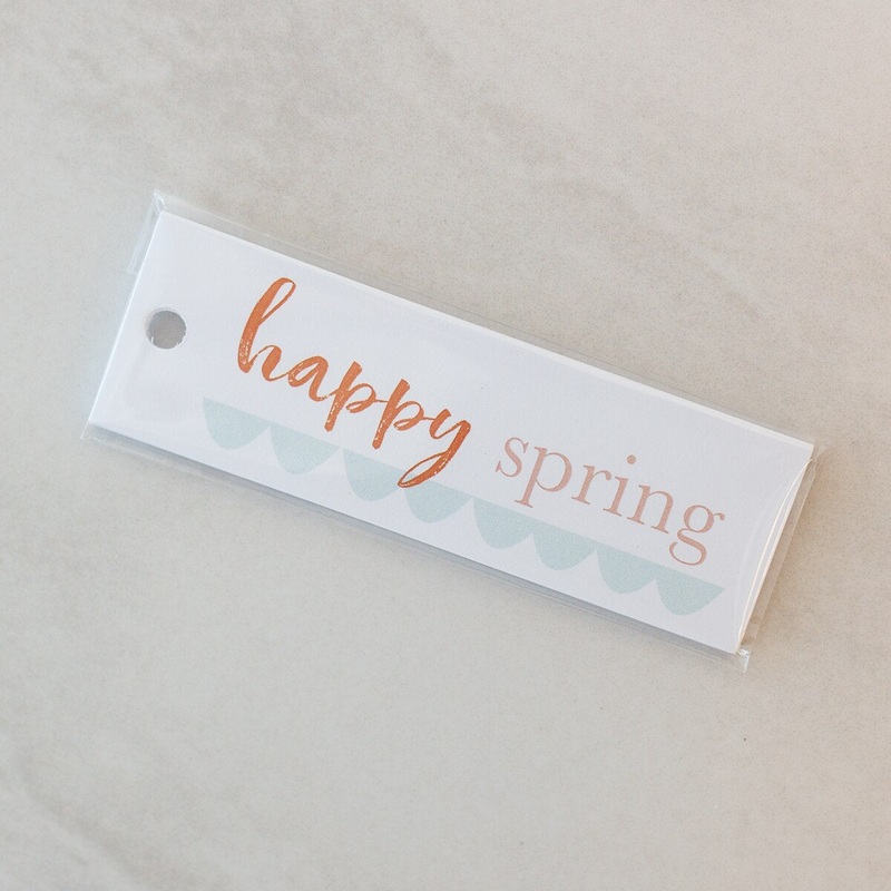 Happy Spring Long Gift Tag - 8 Count