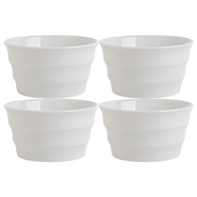 4-pc White Tappered 12 oz Ramekins