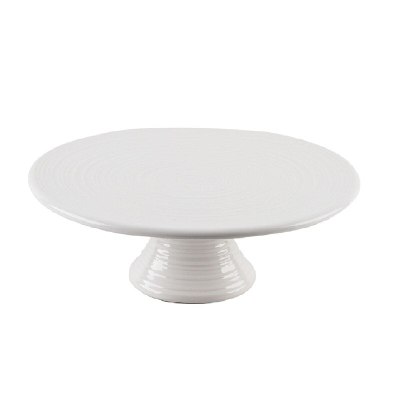 8.25" Ceramic Pottery-Style Cake Stand