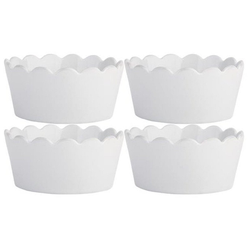8 Oz Scallop Edge Ramekin - Set of 4