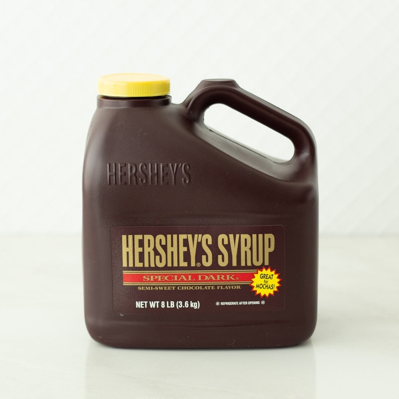 Hershey's RTU Special Dark Chocolate Syrup Topping - 8 lb. Jug