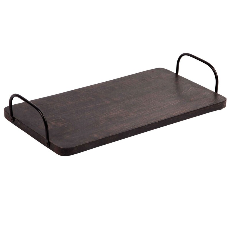 Wash Wood Board w/Metal Handle