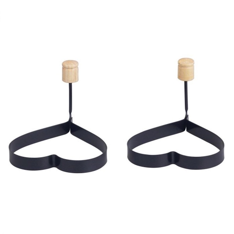 Non-Stick Heart Shape Egg Rings - Set of 2