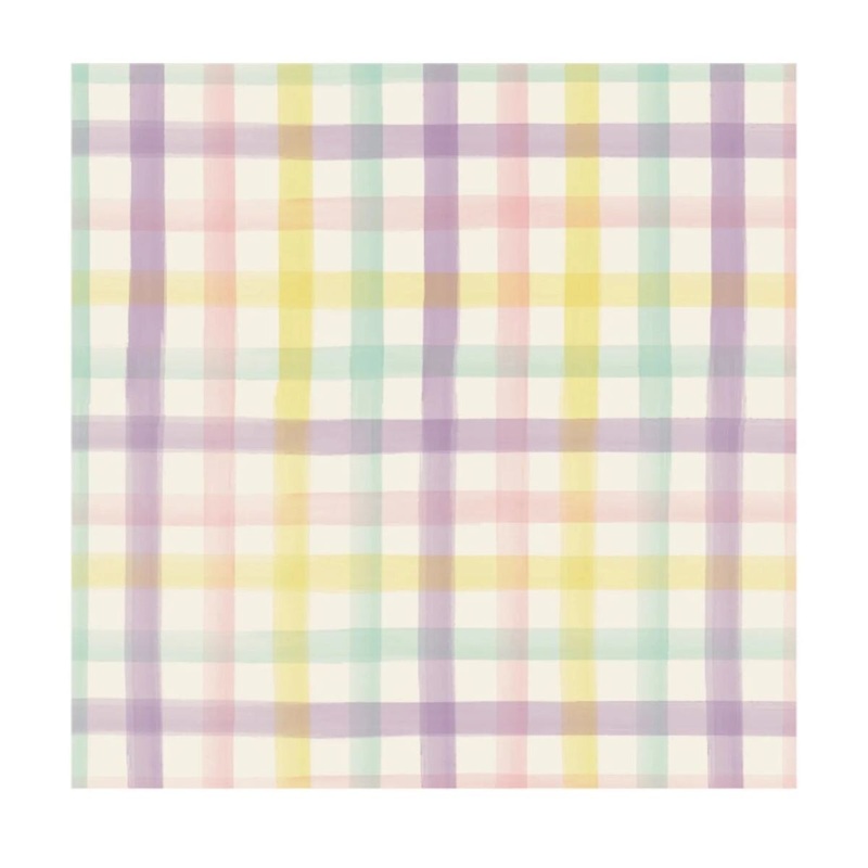 Spring Plaid Cocktail Napkin