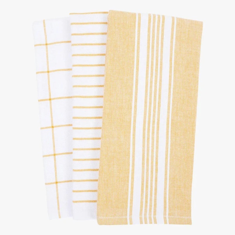 3-pc Ochre Terry Kitchen Towel Set