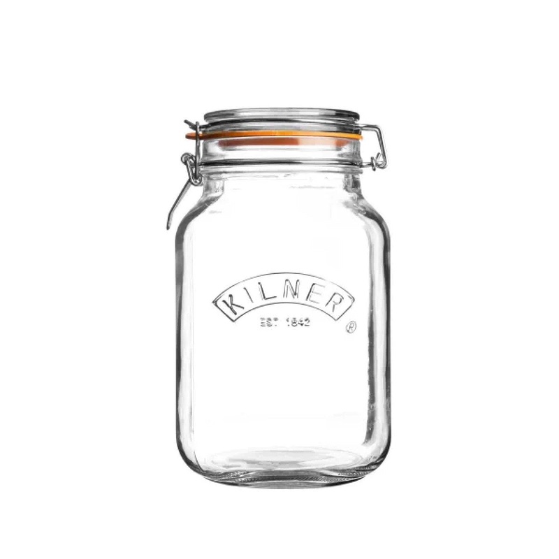 68 oz Clip Top Square Jar