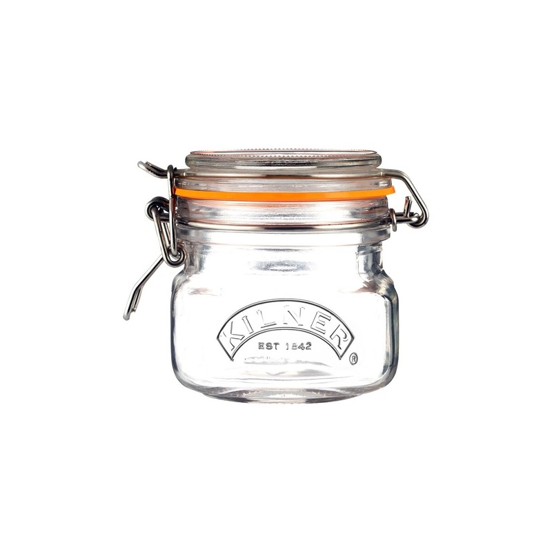 8.5oz Clip Top Square Jar