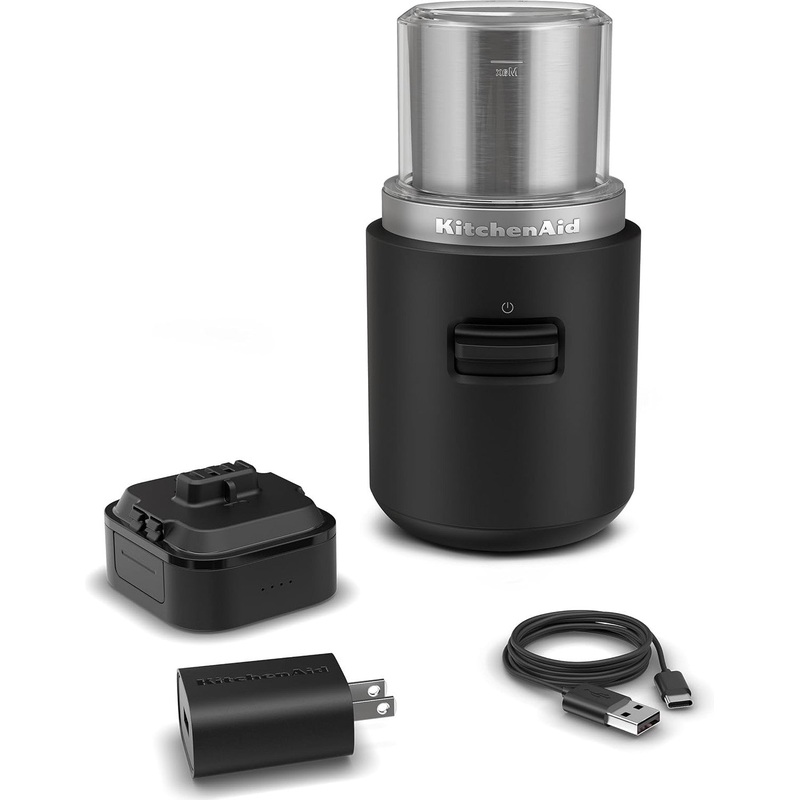KitchenAid - Black Matte Cordless Blade Coffee Grinder - Battery Included - KBGR111BM