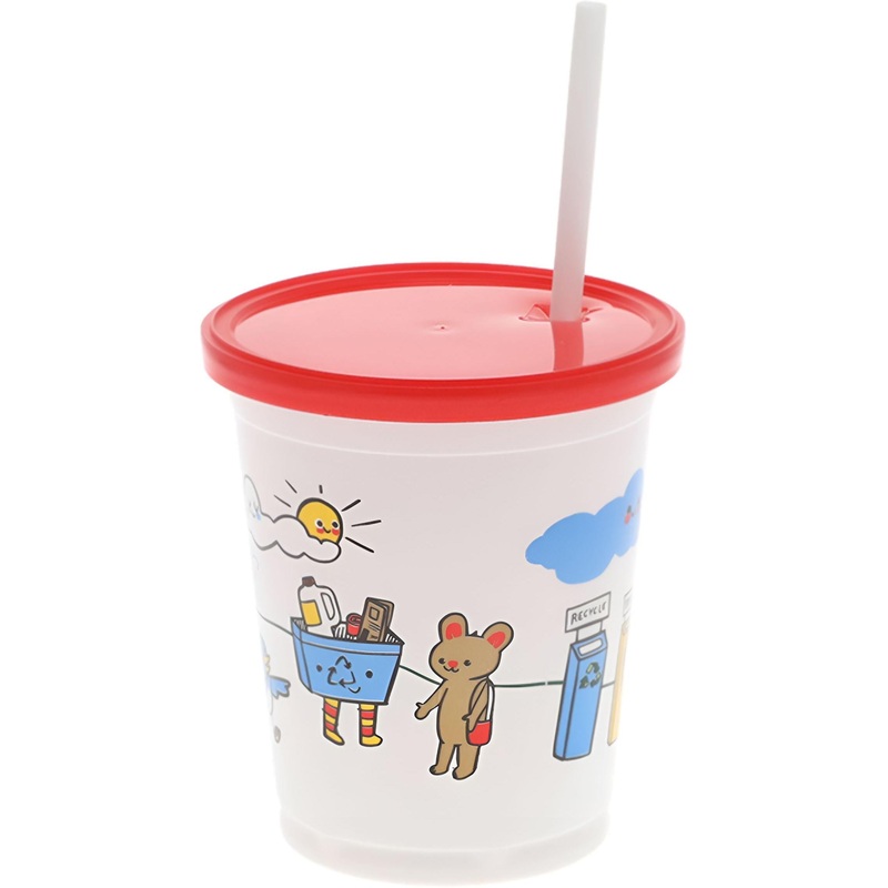 12 Oz Kids Cup Combo With Lid & Kurly Straw, 250/Cs - 300242