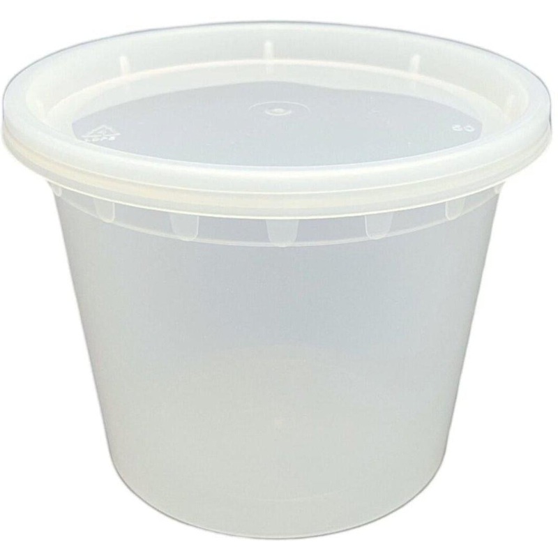 20 Oz PP Clear Deli Container with Lid Combo, 240 sets/Cs - PCMS20
