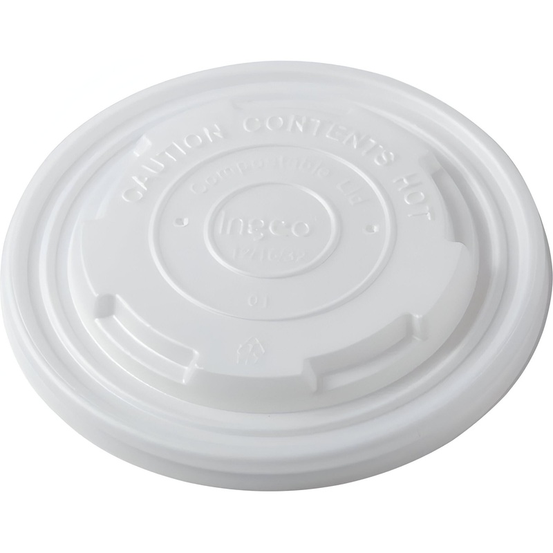 511 Foodservice - 12 Oz - 32 Oz CPLA Compostable Lid, 500/Cs - HFCFCL-1232-CA