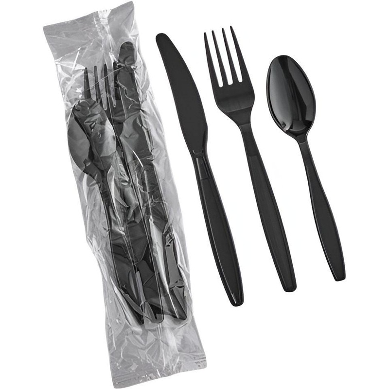 511 Foodservice - Polystyrene Black Meal Kit, 500/Cs - 3106032