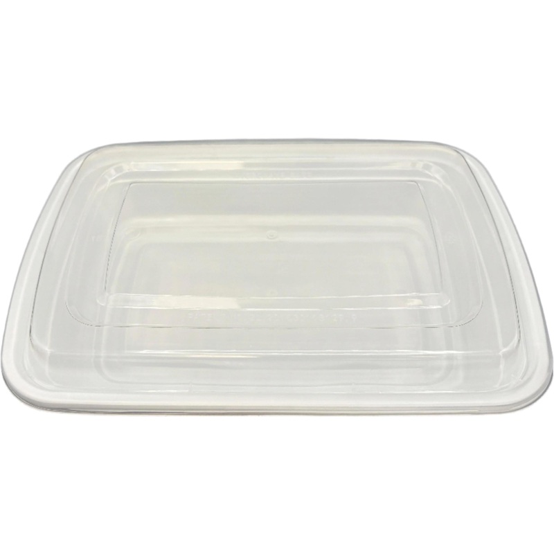 8" x 6" x 1.5", 25 Oz White Rectangular Container Combo, 150Pcs/Cs - PCM8625W