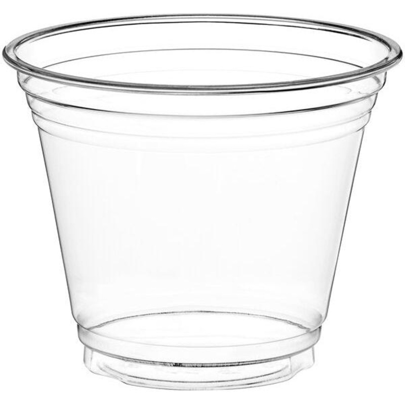 Amhil - 9 Oz Squat Clear Plastic Cups PET, 1000/Cs - 3002050