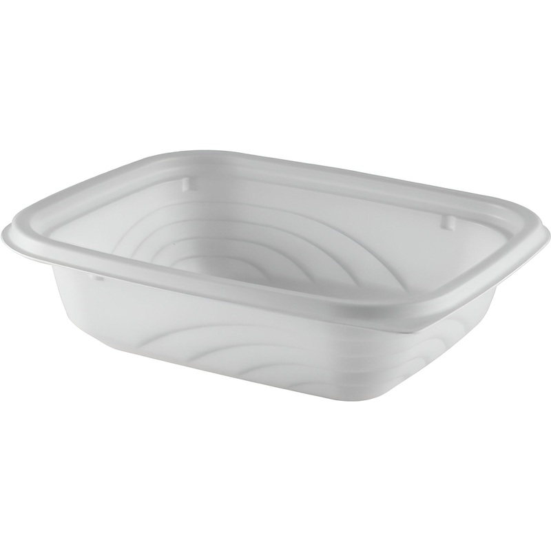 Anchor Packaging - 9" x 6", 16 Oz White 1 Compartment Microwavable Container, 252/Cs - ACR4541604
