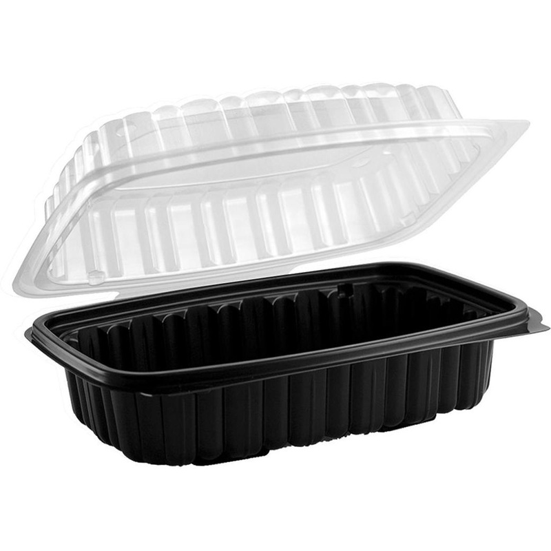 Anchor Packaging - 9" X 9", 39 Oz Clear Microwavable 1 Compartment Hinged Container With Lid, 120/Cs - ACR4700911