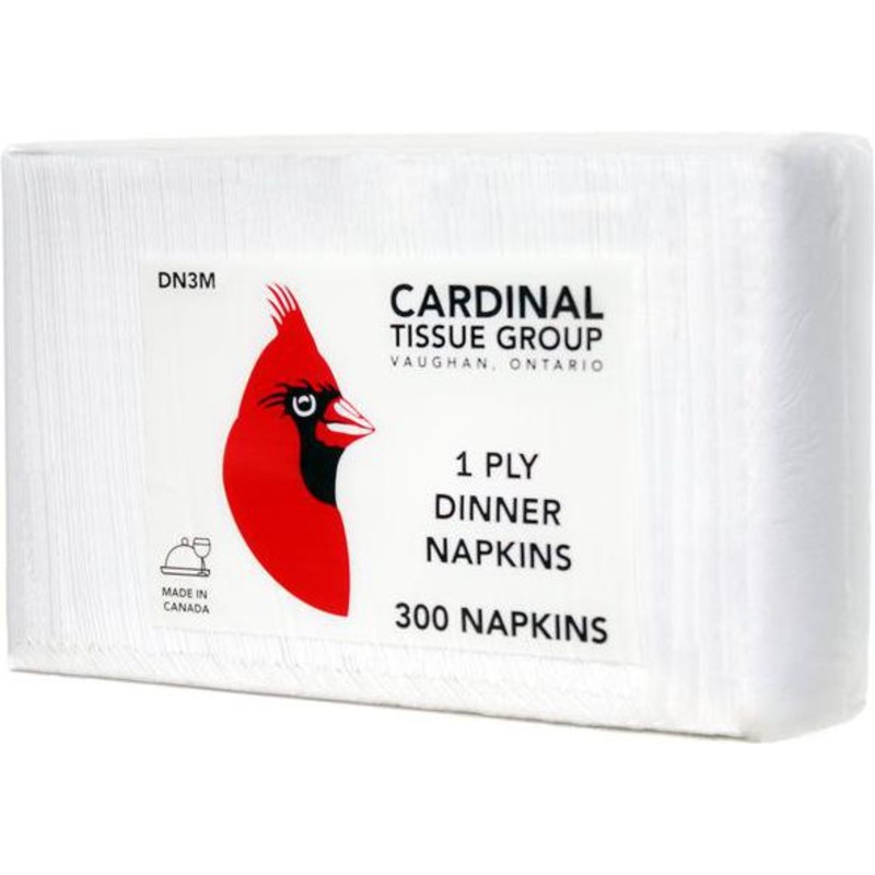 Cardinal Tissue Group - 15" x 16" 1ply Dinner Napkin, 3000/Cs - 395129