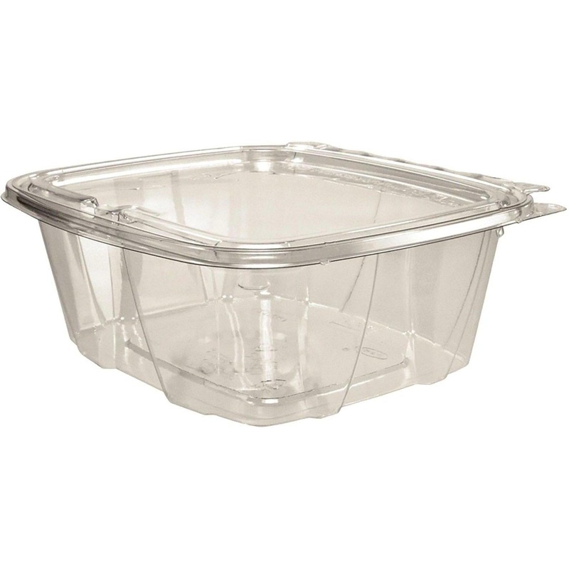 Dart Container - 7.1" x 6.4" x 2.6", 32 Oz Flat Tamper Evident Container, 200/Cs - 245088