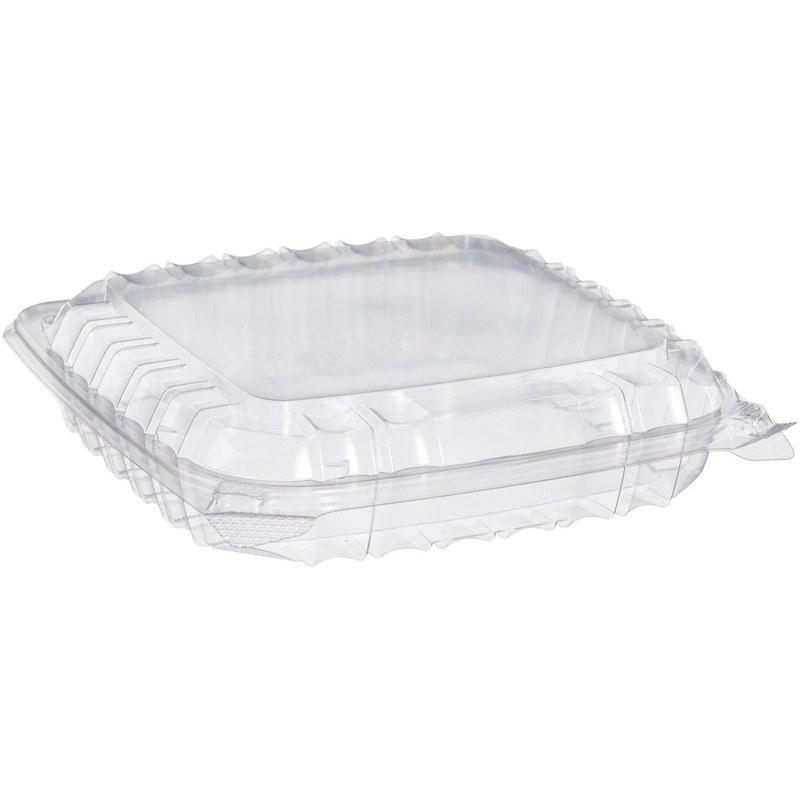 Dart Container -  8.3" X 8.3" X 2" Clear Medium OPS Hinged Container, 250/Cs - DRTC89PST1