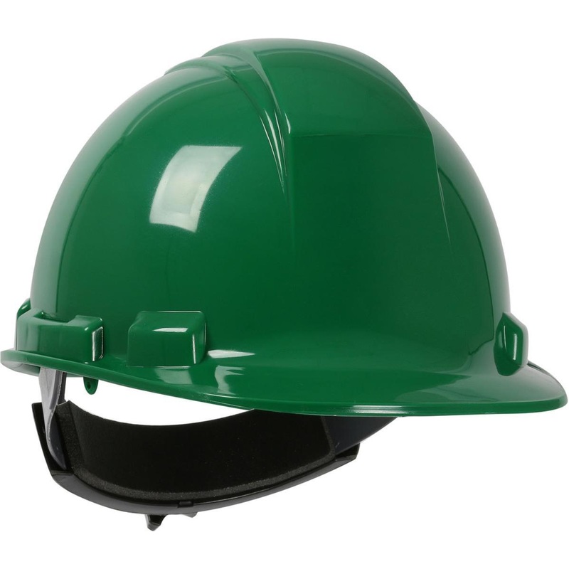 Dynamic Safety - Green Whistler Hard Hat With Dynamic Ratchet, 12/Cs - DYNHP241R04