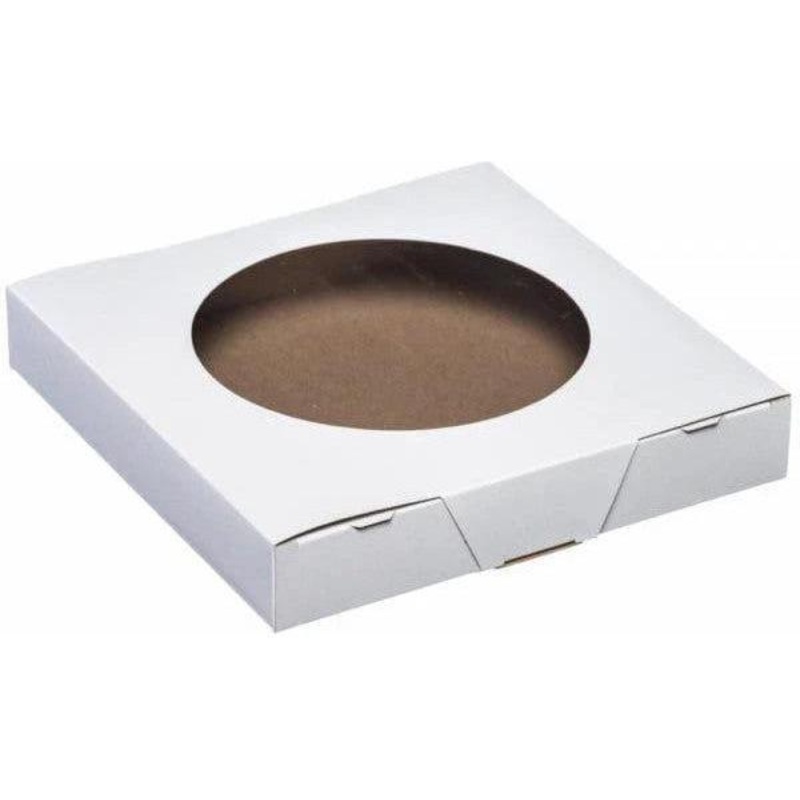 EB Box - 9" X 6" X 2.5" White Window Cake Box Unglued, 200/bn - 1165