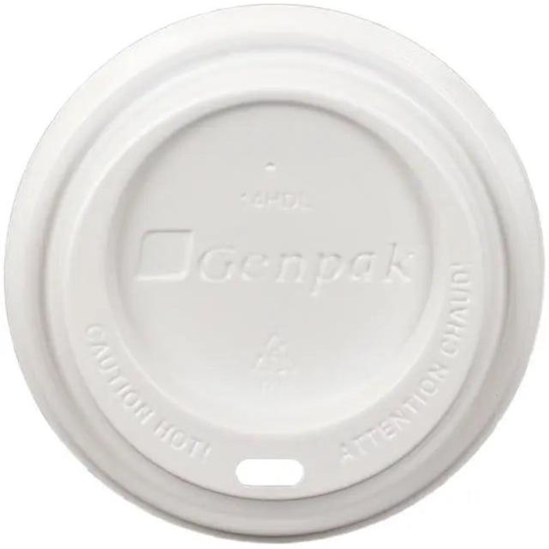 Genpak - 10-20 Oz Black Dome Lids For Cups, 1000/Cs - 2951935