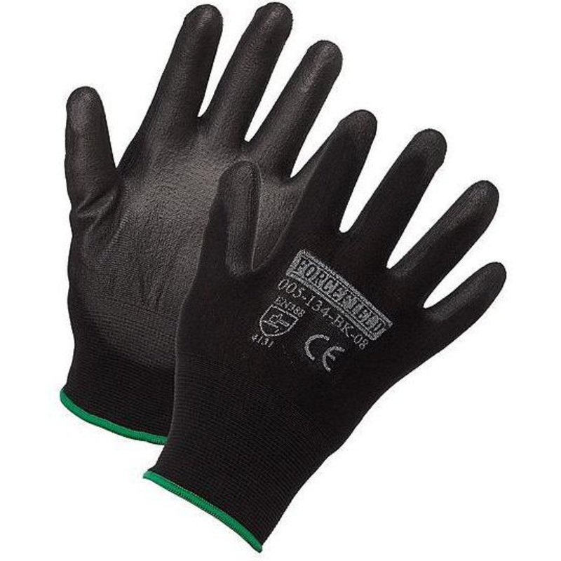 Latoplast - Polyurethane Palm Coated Black Work Gloves, 1 Pair - LTP005134BK10