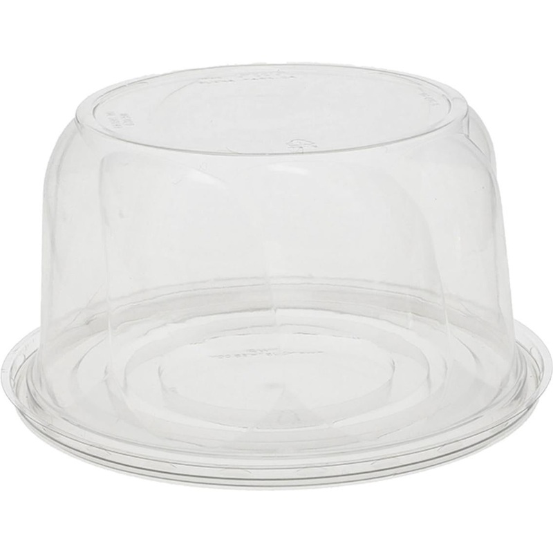Pactiv Evergreen - 4.3" Swirl Dome Lid and Base for 6" Cake, 100/Cs - 8B425SC