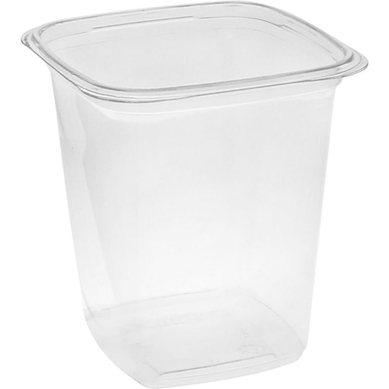 Pactiv Evergreen - 4" x 4" x 5.18", 32 Oz TimeSquare Clear Deli Container, 480/Cs - YY4S32
