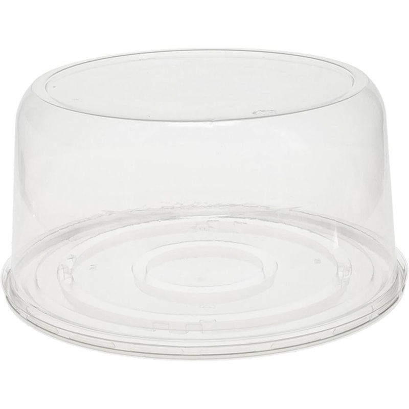 Pactiv Evergreen - 9.75" x 5" Tall Smooth Wall Dome Lid and Base for 8" Cake, 100/Cs - 10B50PDC