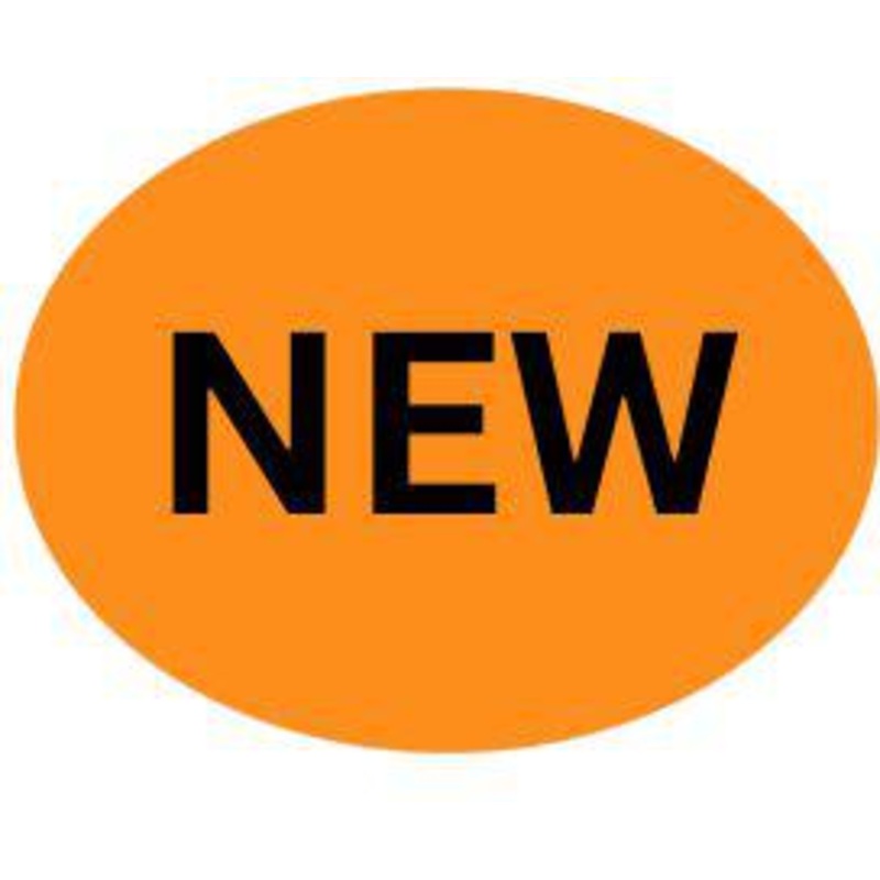 Precision Label & Tag - 1.5" Orange Oval NEW Label, 1000/rl - LAB0683
