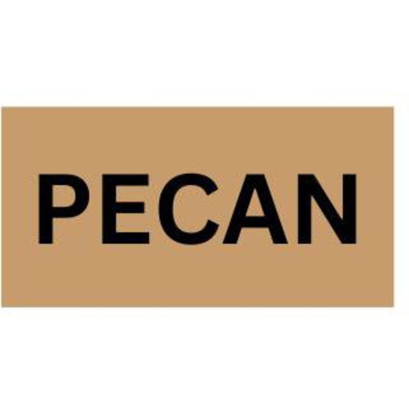 Precision Label & Tag - 1.5" X 2.5" Brown Rectangle PECAN Label, 1000/rl - LAB0340