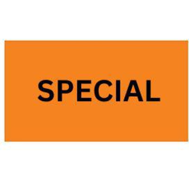 Precision Label & Tag - 1.5" x 2.5" Orange Rectangle SPECIAL Label, 1000/rl - LAB1884
