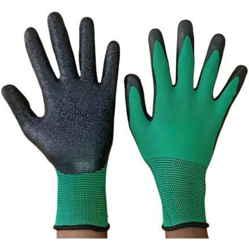 Ralston CanSafe - Black Medium PU Green Hem Coated Polyester Knit Gloves, 12pr/pkg - TSZGPPUMDBKBK