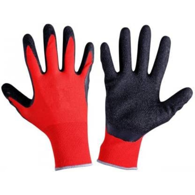 Ralston CanSafe - Black Small PU Red Hem Coated Polyester Knit Gloves, 12pr/pkg - TSZGPPUSMBKBK