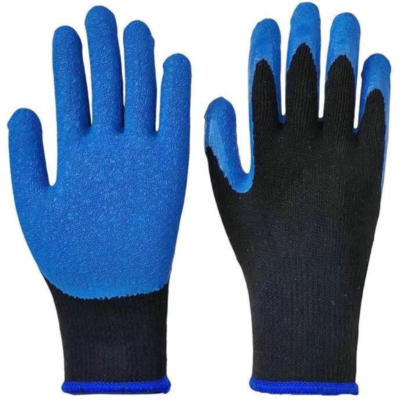 Ralston CanSafe - Black X-Large PU Blue Hem Coated Polyester Knit Gloves, 12 Pairs/Pkg - TSZGPPUXLBKBK